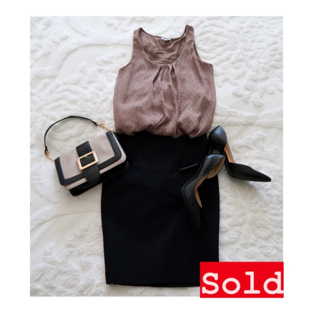 Express Brown/Taupe Flowy Shimmer Fleck Tank Top M